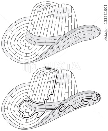 Cowboy hat maze 133381001