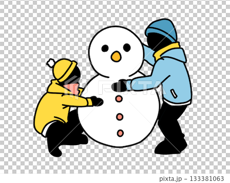 Two Snowmen Color 133381063