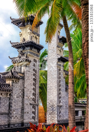 View of the main gate in the park. Taoist Park Heavenly Grottoes. Hainan, China 133381068
