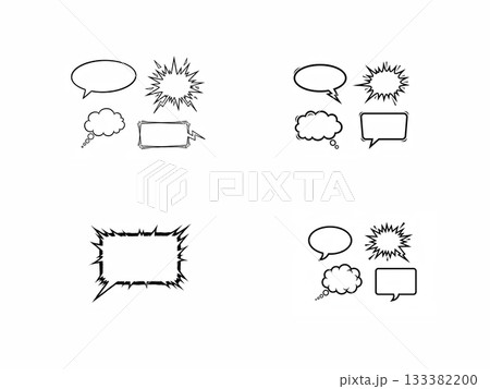 吹き出し　AI生成素材 133382200