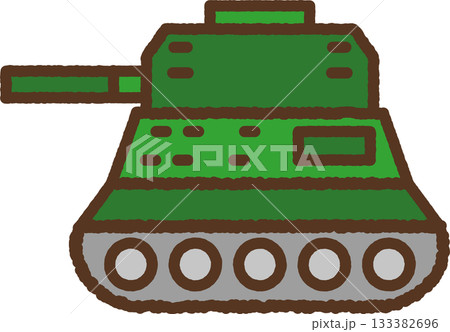 手書き風の単品アイコンイラスト 戦車 手書き風の単品アイコンイラスト 戦車 133382696