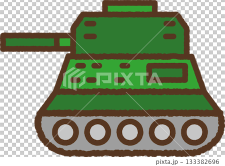 手書き風の単品アイコンイラスト 戦車 手書き風の単品アイコンイラスト 戦車 133382696
