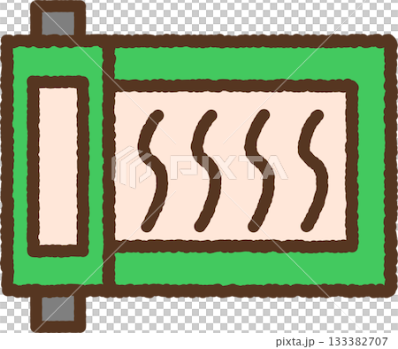 手書き風の単品アイコンイラスト　巻物 133382707