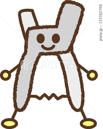 手書き風のキャラクター単品アイコンイラスト 切符切り 手書き風のキャラクター単品アイコンイラスト 切符切り 133382708