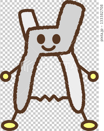 手書き風のキャラクター単品アイコンイラスト 切符切り 手書き風のキャラクター単品アイコンイラスト 切符切り 133382708