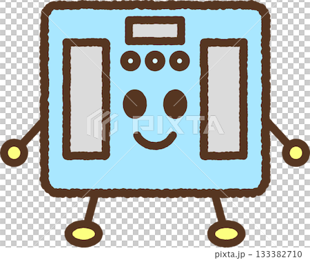 Hand-drawn character icon illustration: Weight scale Hand-drawn character icon illustration: Weight scale 133382710