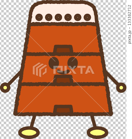 手書き風のキャラクター単品アイコンイラスト　跳び箱 133382712