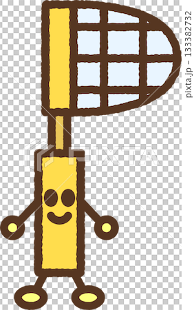 手繪角色圖示插圖：蝴蝶網 133382732