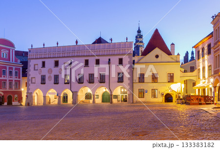 Town Hall and Square in Cesky Krumlov Czech Republic 133383182