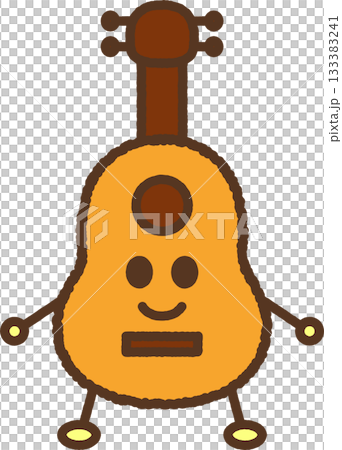 Hand-drawn character single icon illustration: guitar 133383241