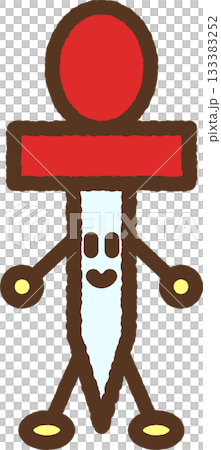 手繪角色單圖示插圖 - 水滴 133383252