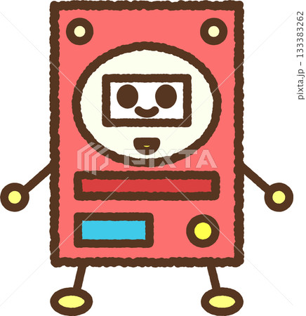 手書き風のキャラクター単品アイコンイラスト パチンコ 手書き風のキャラクター単品アイコンイラスト パチンコ 133383262