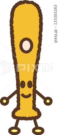 手書き風のキャラクター単品アイコンイラスト　野球　バット 133383263