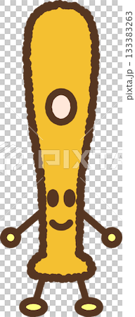 手書き風のキャラクター単品アイコンイラスト　野球　バット 133383263