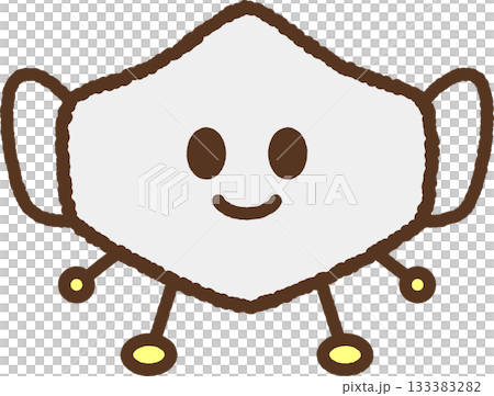 Hand-drawn character single icon illustration: Mask 133383282