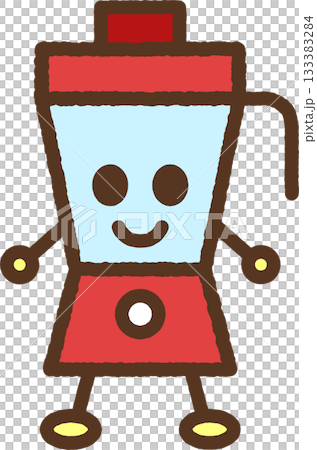 手書き風のキャラクター単品アイコンイラスト　ミキサー 133383284