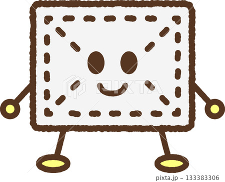 手書き風のキャラクター単品アイコンイラスト　雑巾 133383306