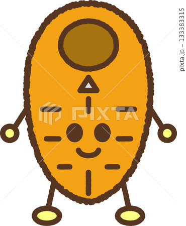 手書き風のキャラクター単品アイコンイラスト　寝袋 133383315