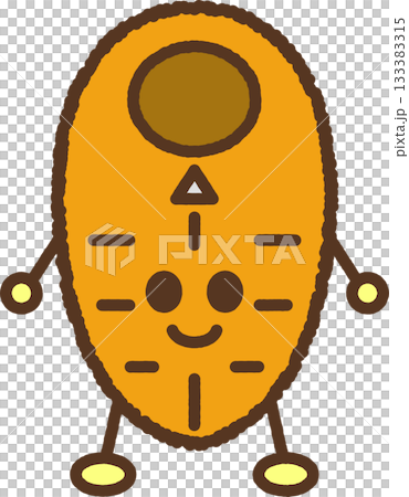 手書き風のキャラクター単品アイコンイラスト　寝袋 133383315