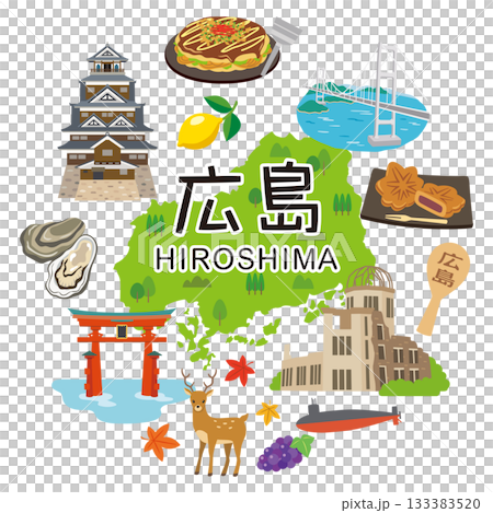 広島県　観光イメージ　アイコン 133383520