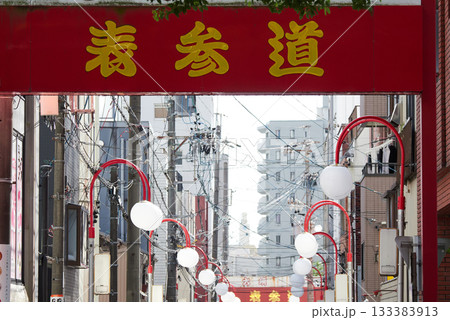 名古屋の観光名所大須観音の表参道の様子 名古屋の観光名所大須観音の表参道の様子 133383913