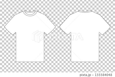 Tシャツの線画のベクターイラスト 133384048