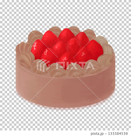 いちごの乗ったチョコホールケーキのイメージ画像 いちごの乗ったチョコホールケーキのイメージ画像 133384539