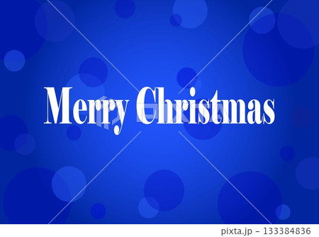 クリスマス背景　青色グラデーション　シンプル　ベクター 133384836