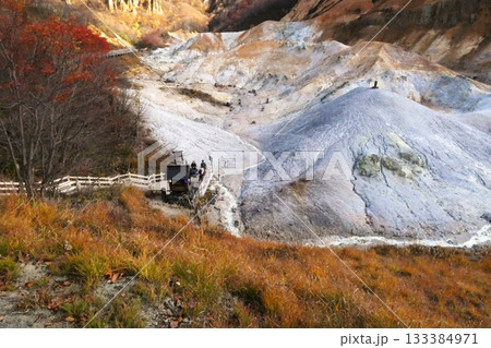 登別温泉の地獄谷 133384971