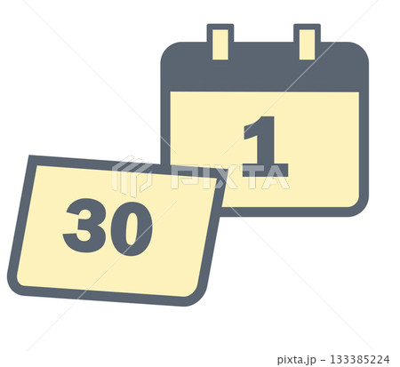 シンプルでかわいいカレンダーのイラスト 133385224