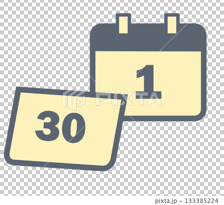 シンプルでかわいいカレンダーのイラスト 133385224