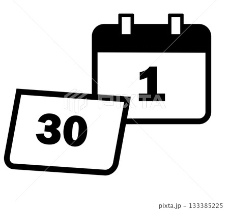 シンプルでかわいいカレンダーのイラスト シンプルでかわいいカレンダーのイラスト 133385225