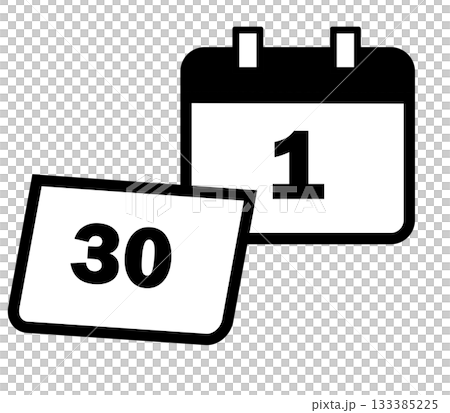 シンプルでかわいいカレンダーのイラスト シンプルでかわいいカレンダーのイラスト 133385225