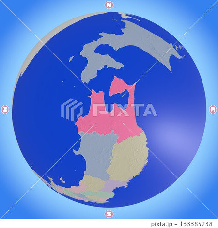 都道府県を色分けした、青森県のプラネット風地図 都道府県を色分けした、青森県のプラネット風地図 133385238