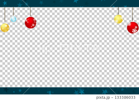 雪花裝飾品和淺藍色星形相框 133386033