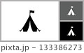 Camping Tent Silhouette Icon 133386273