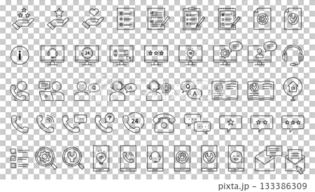 Inquiry Customer Center Icon Vector Telephone Email Material Image Illustration Business 133386309