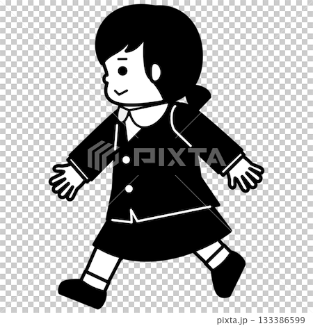 A girl walking 133386599