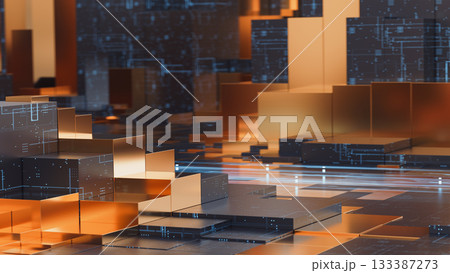 3D digital terrain with geometric precision, reflecting themes of big data, smart cities 3D digital terrain with geometric precision, reflecting themes of big data, smart cities 133387273