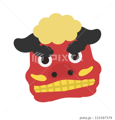 獅子舞 イラスト(顔) 獅子舞 イラスト(顔) 133387379