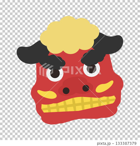 獅子舞 イラスト(顔) 獅子舞 イラスト(顔) 133387379