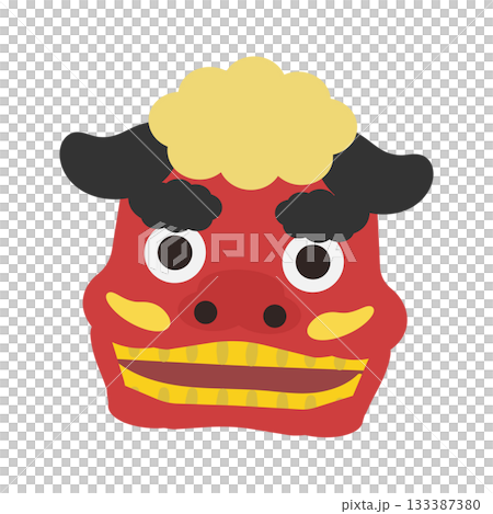 舞獅插圖(臉部) 舞獅插圖(臉部) 133387380