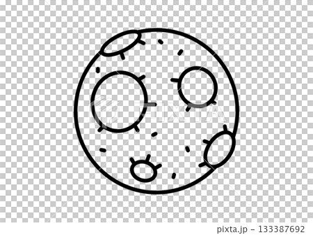 Cratered Moon Icon 133387692