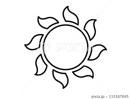 シンプルな太陽のアイコン シンプルな太陽のアイコン 133387695