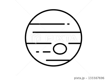 シンプルな木星のアイコン シンプルな木星のアイコン 133387696