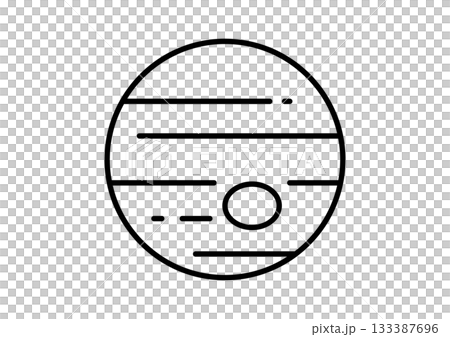 シンプルな木星のアイコン シンプルな木星のアイコン 133387696