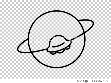 惑星の周りを宇宙船が偵察しているアイコン 133387699