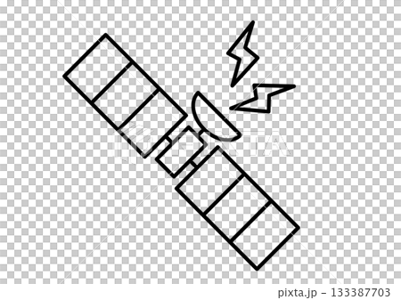衛星的簡單圖標 衛星的簡單圖標 133387703
