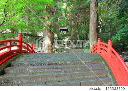 【大分県】国東半島の両子寺の仁王門と無明橋 133388290