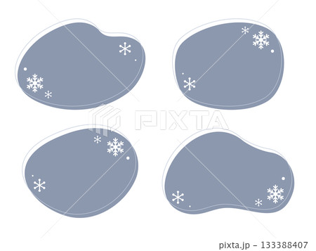 雪の結晶の流体フレームセット 雪の結晶の流体フレームセット 133388407